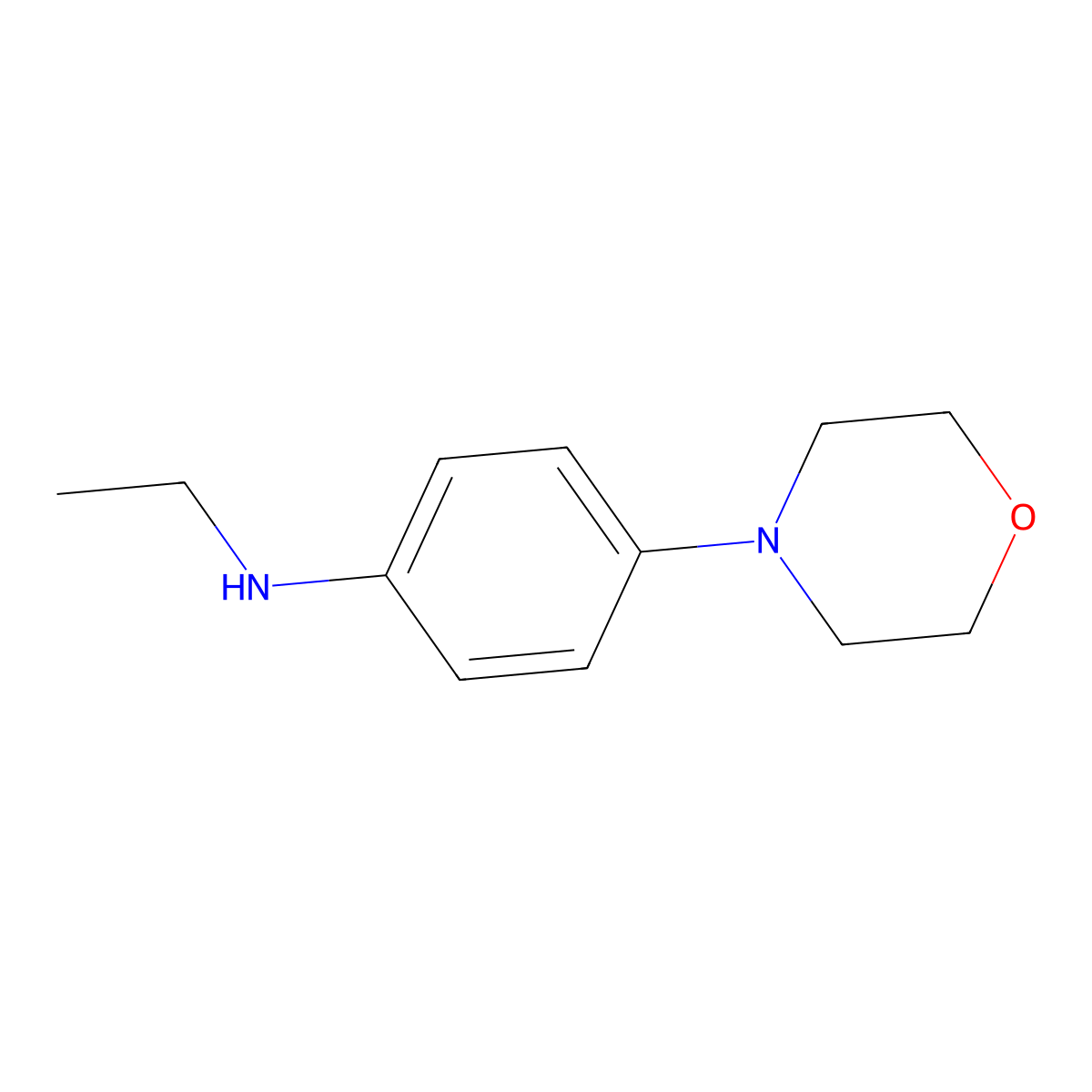 N-ethyl-4-(morpholin-4-yl)aniline molecular structure, CAS 182804-91-7