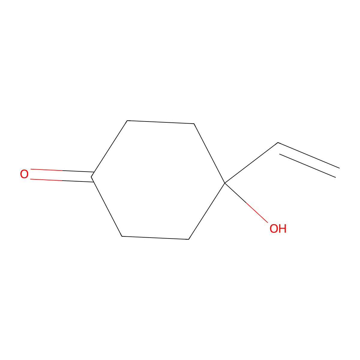 4-Ethenyl-4-hydroxycyclohexan-1-one molecular structure, CAS 182807-30-3