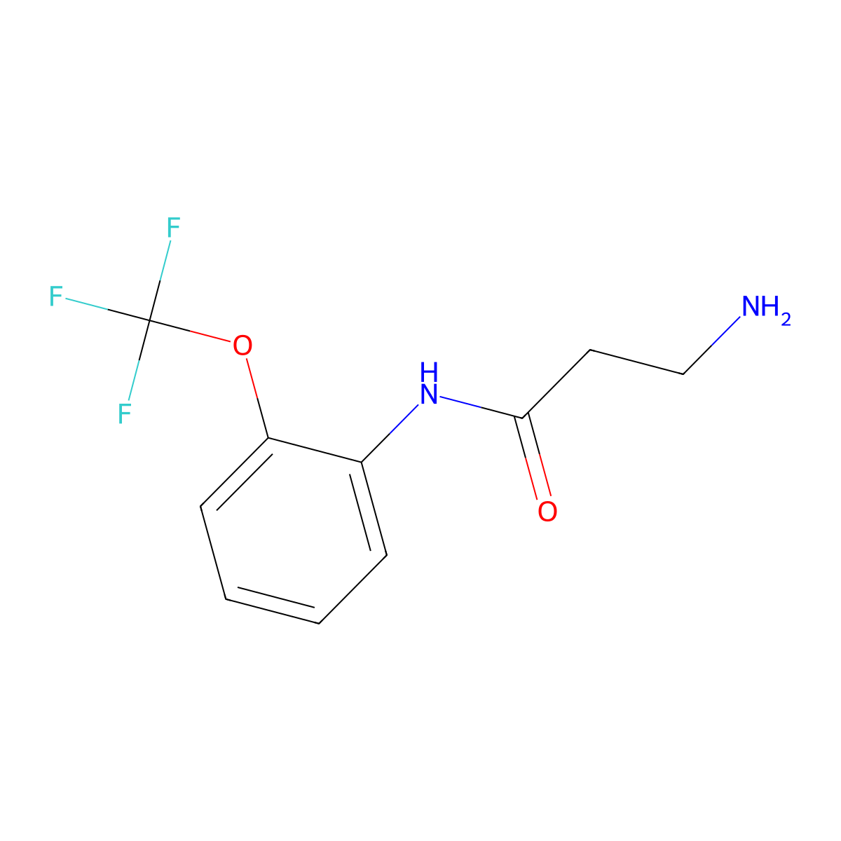 3-Amino-N-[2-(trifluoromethoxy)phenyl]propanamide molecular structure, CAS 1828137-91-2