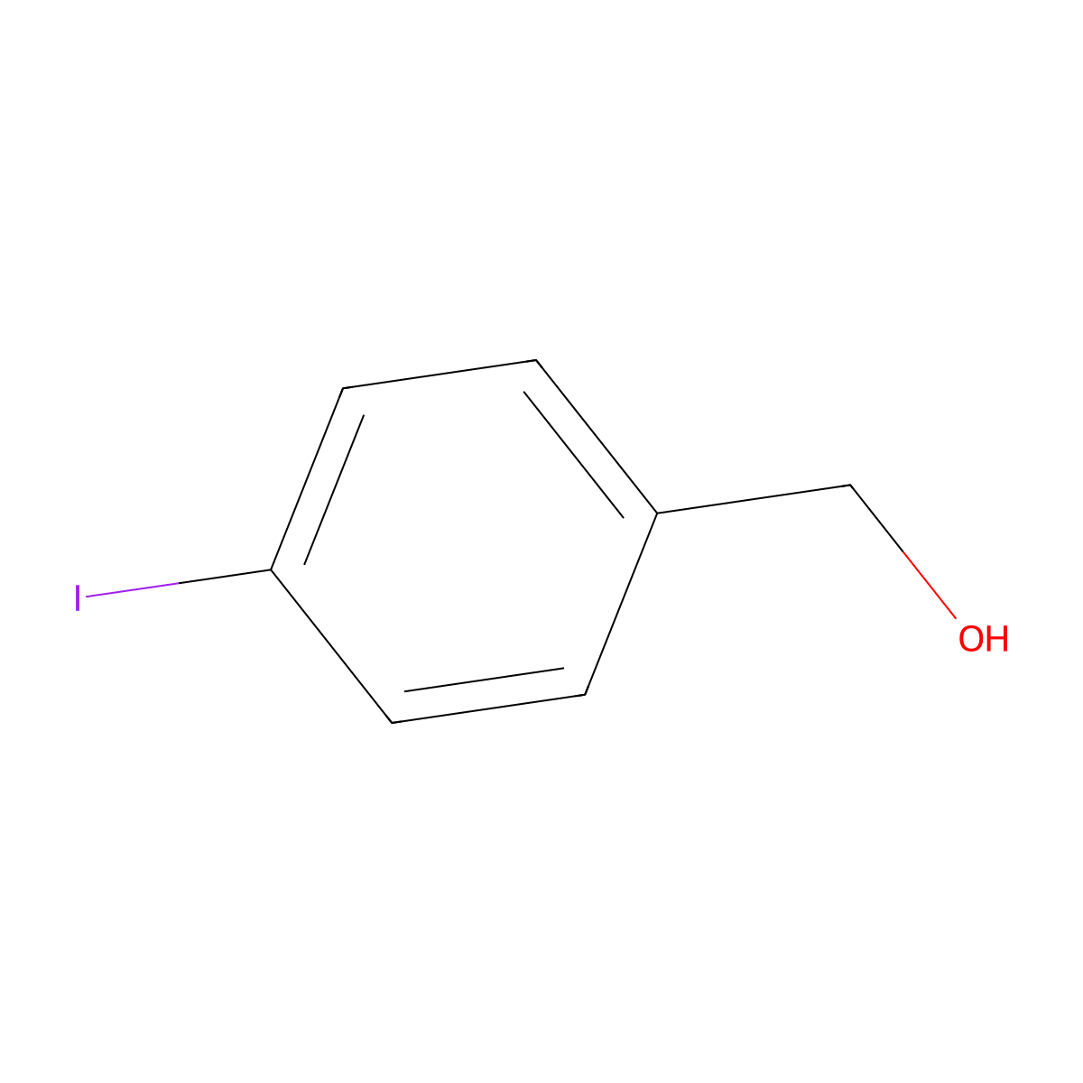 4-Iodobenzyl alcohol molecular structure, CAS 18282-51-4