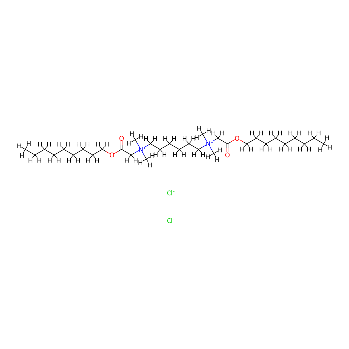 Ammonium, hexamethylenebis((carboxymethyl)dimethyl-, dichloride, dinonyl ester molecular structure, CAS 18283-48-2
