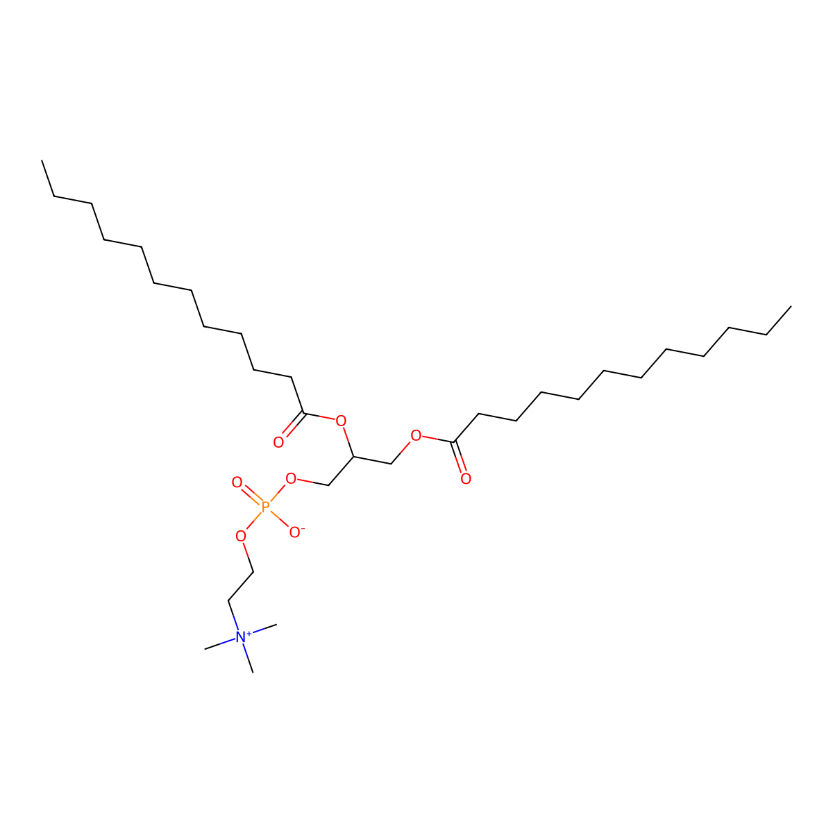 1,2-Dilauroylphosphatidylcholine molecular structure, CAS 18285-71-7