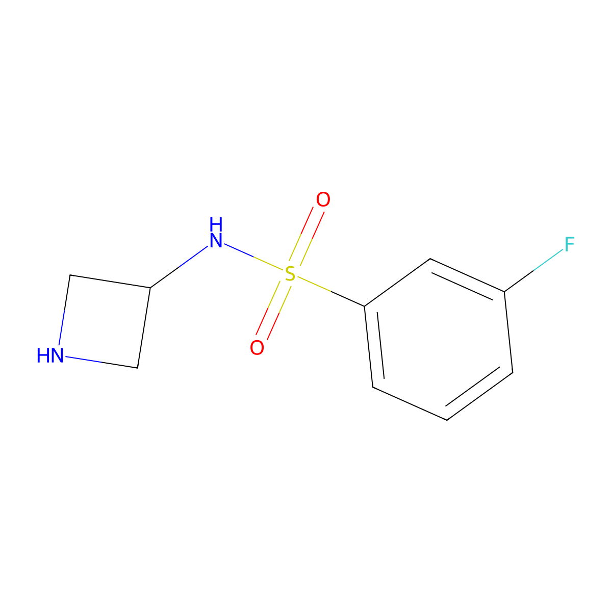 N-(azetidin-3-yl)-3-fluorobenzenesulfonamide molecular structure, CAS 1828551-47-8