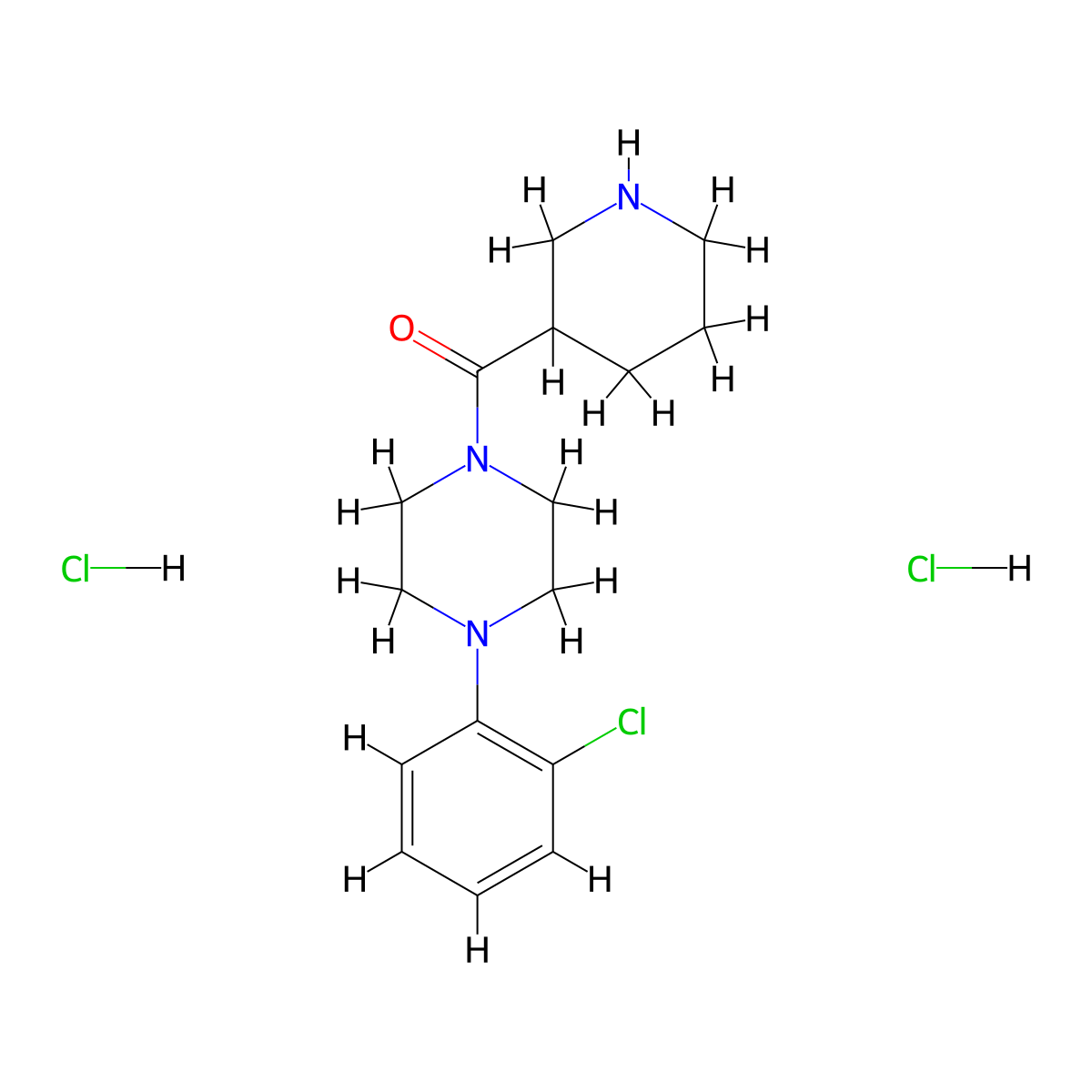 1-(2-Chlorophenyl)-4-(piperidine-3-carbonyl)piperazine dihydrochloride molecular structure, CAS 1828557-91-0