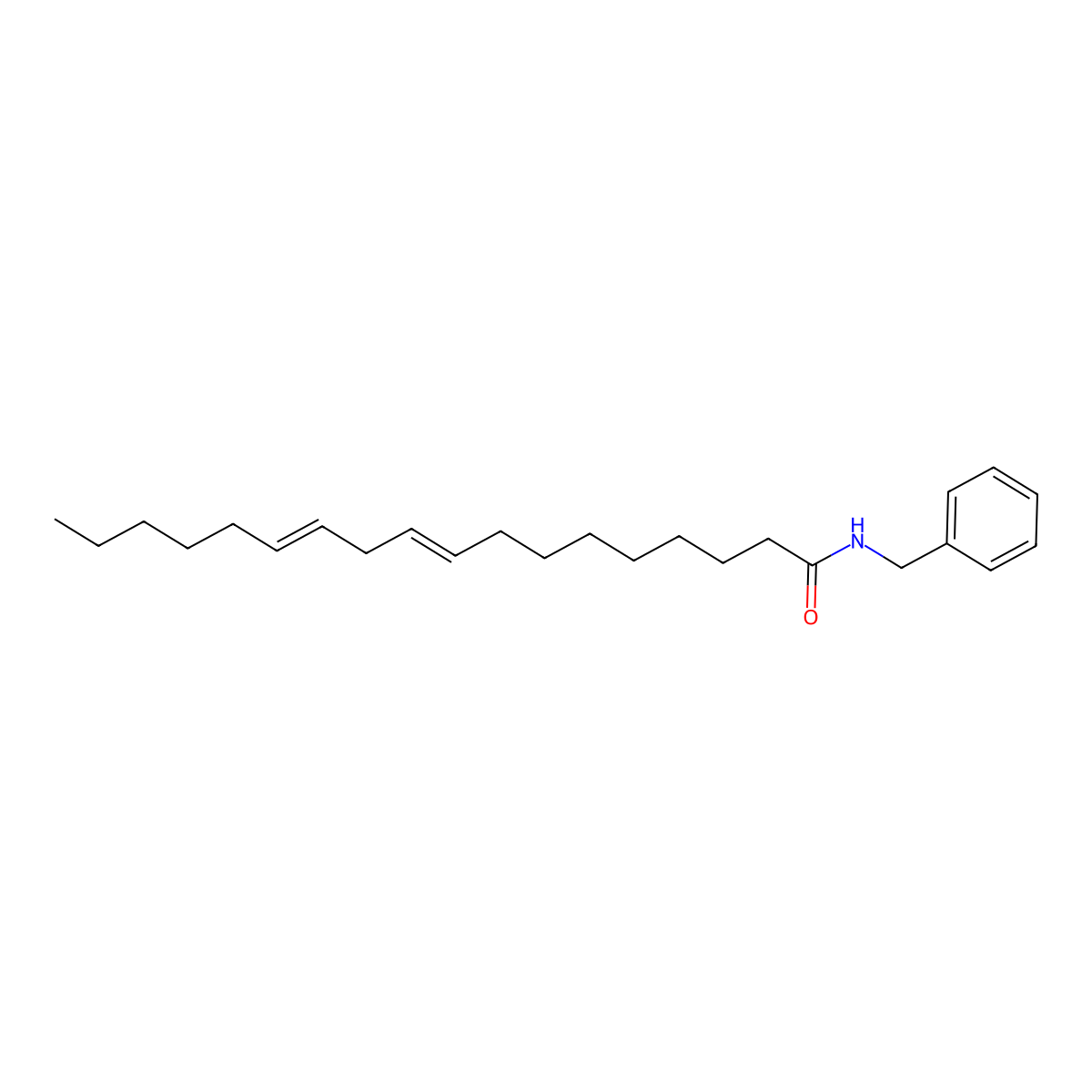 N-Benzyl-linoleamide molecular structure, CAS 18286-71-0