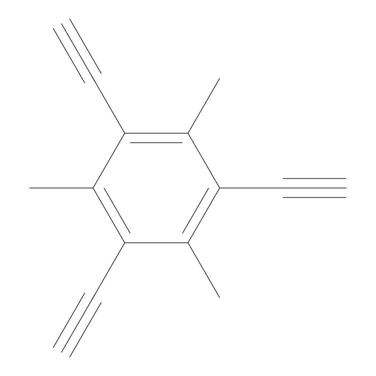 1,3,5-Triethynyl-2,4,6-trimethylbenzene molecular structure, CAS 182863-41-8