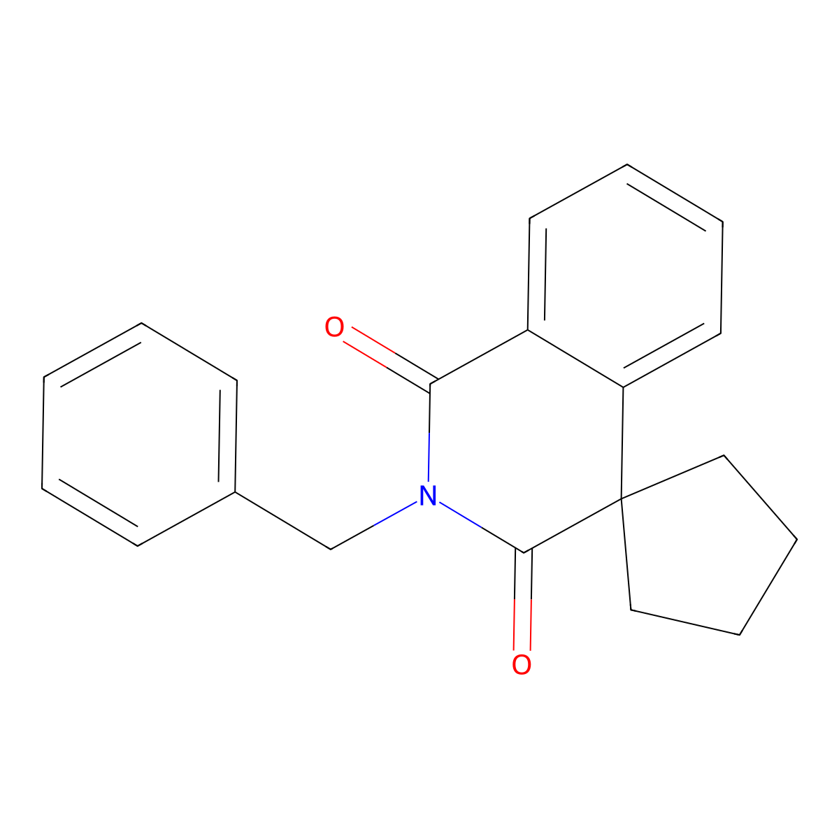 N-benzyl-homophthaliaid-4-spiro-cyclopentane molecular structure, CAS 182870-83-3