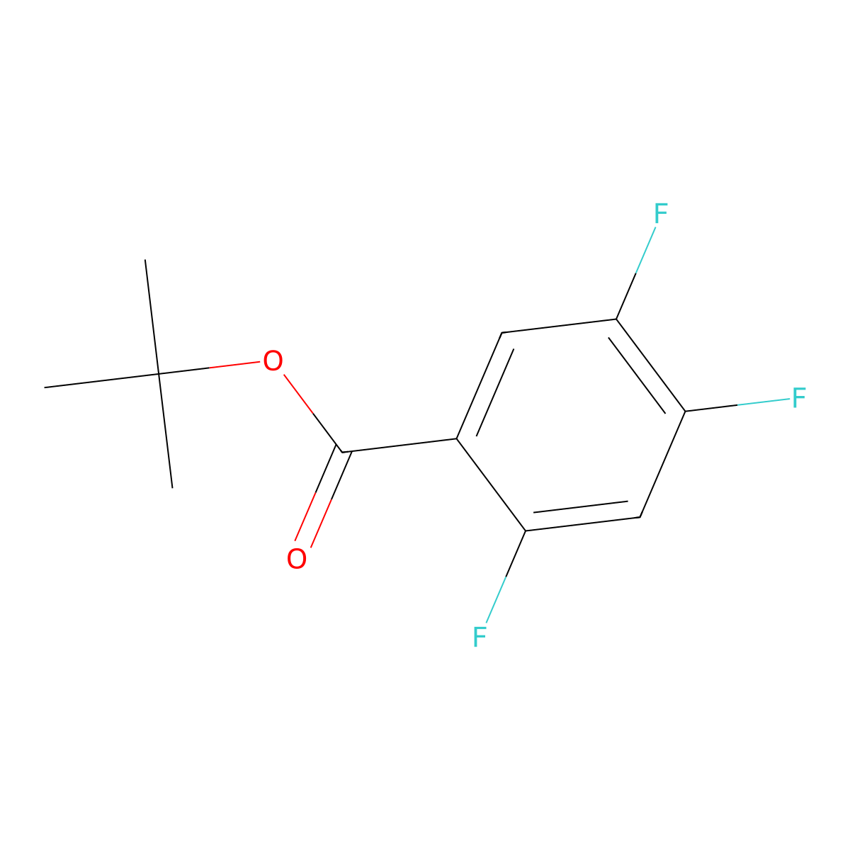 Tert-butyl 2,4,5-trifluorobenzoate molecular structure, CAS 182875-05-4