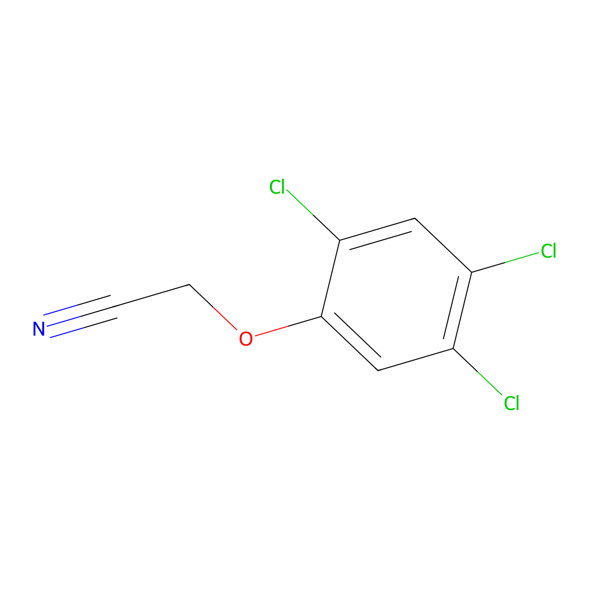 2-(2,4,5-Trichlorophenoxy)acetonitrile molecular structure, CAS 18288-25-0