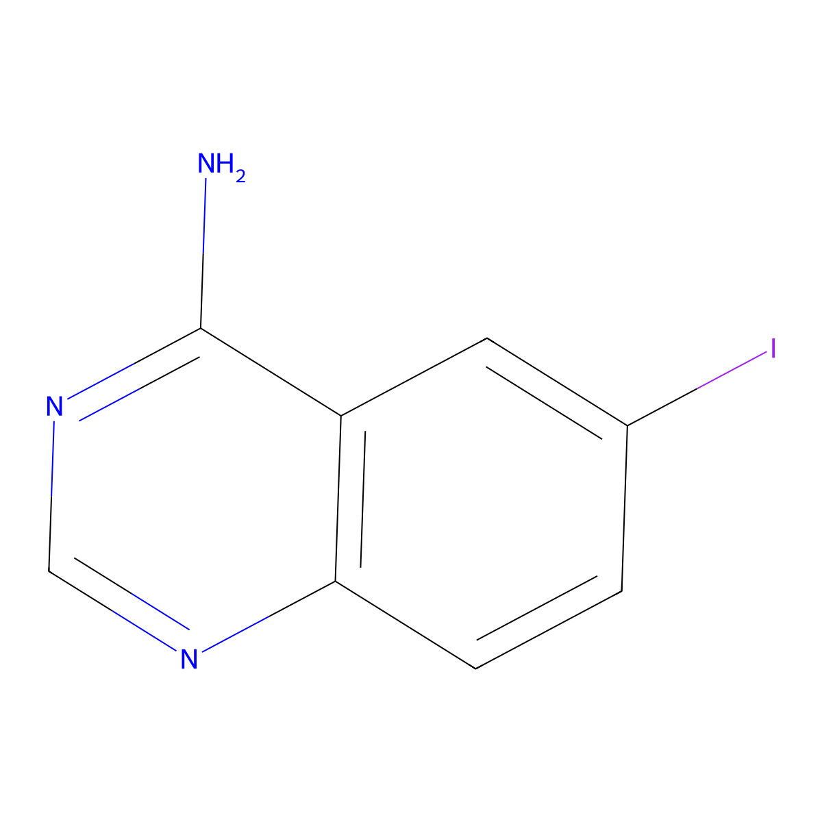 6-Iodoquinazolin-4-amine molecular structure, CAS 182880-14-4