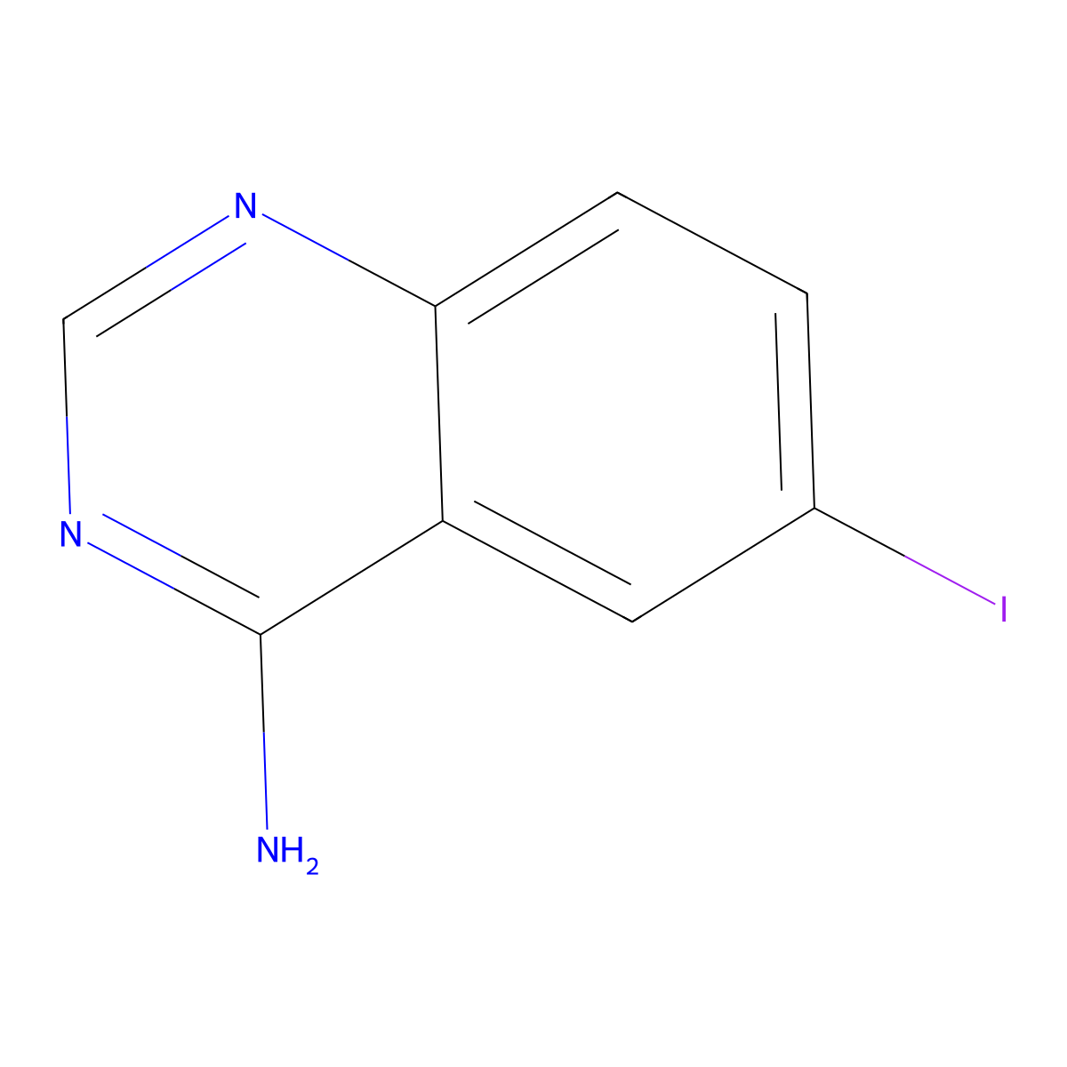 6-Iodoquinazolin-4-amine molecular structure, CAS 182880-14-4