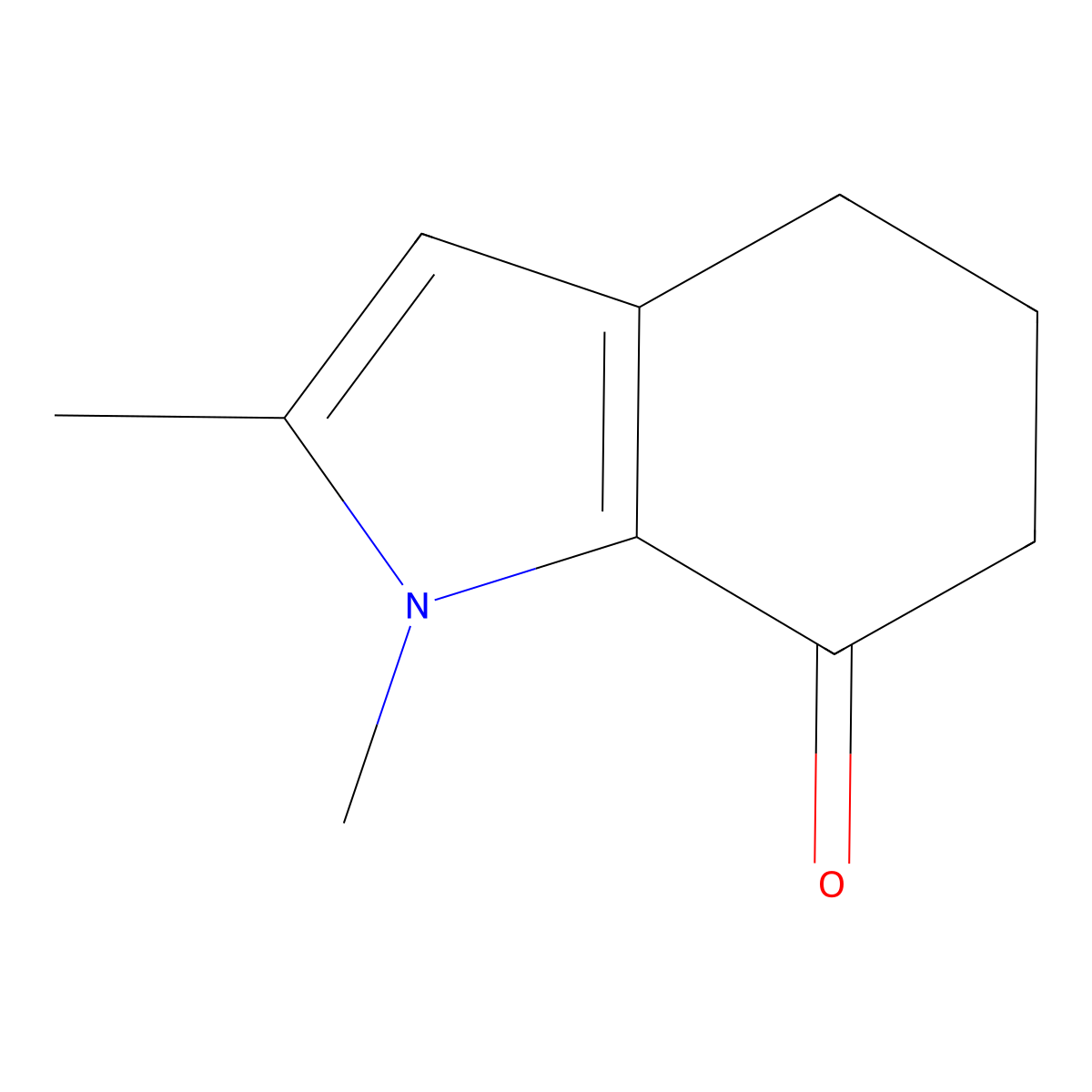 1,2-dimethyl-4,5,6,7-tetrahydro-1H-indol-7-one molecular structure, CAS 182883-80-3