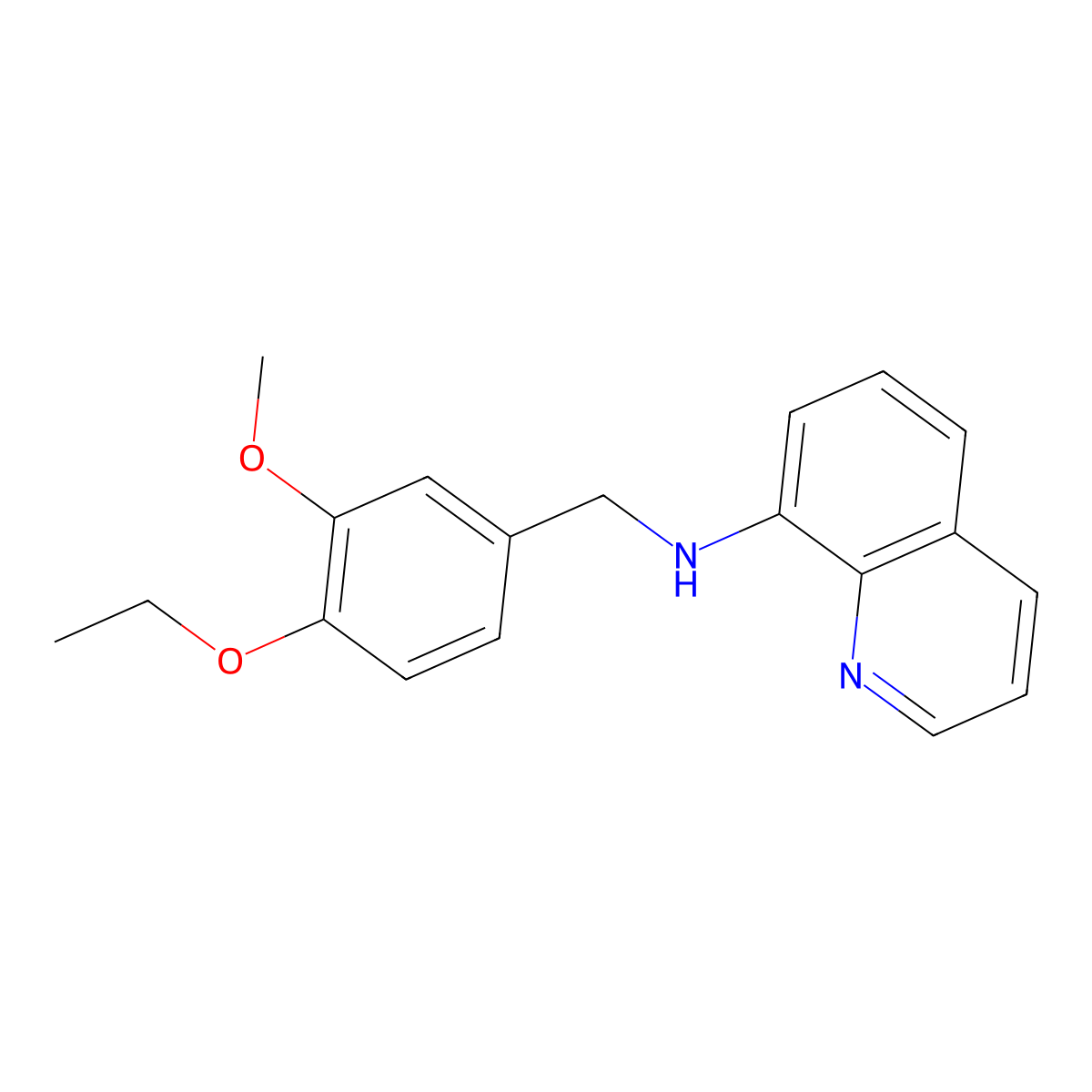 N-[(4-ethoxy-3-methoxyphenyl)methyl]quinolin-8-amine molecular structure, CAS 1828902-68-6