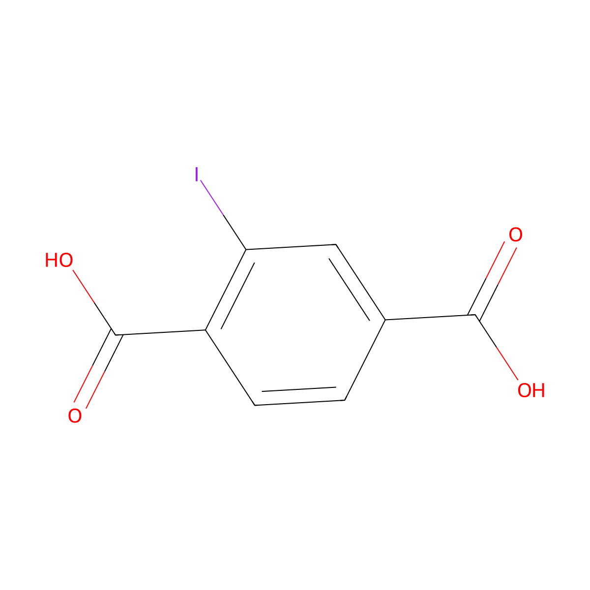 2-Iodoterephthalic Acid molecular structure, CAS 1829-22-7