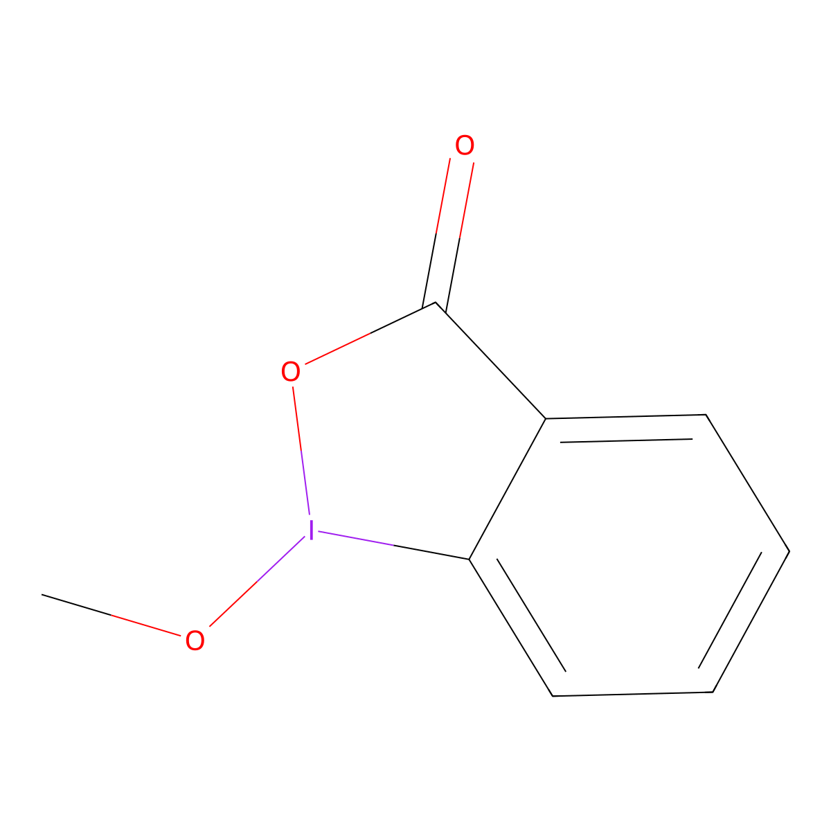 1-Methoxy-1,2-benziodoxol-3-(1H)-one molecular structure, CAS 1829-25-0