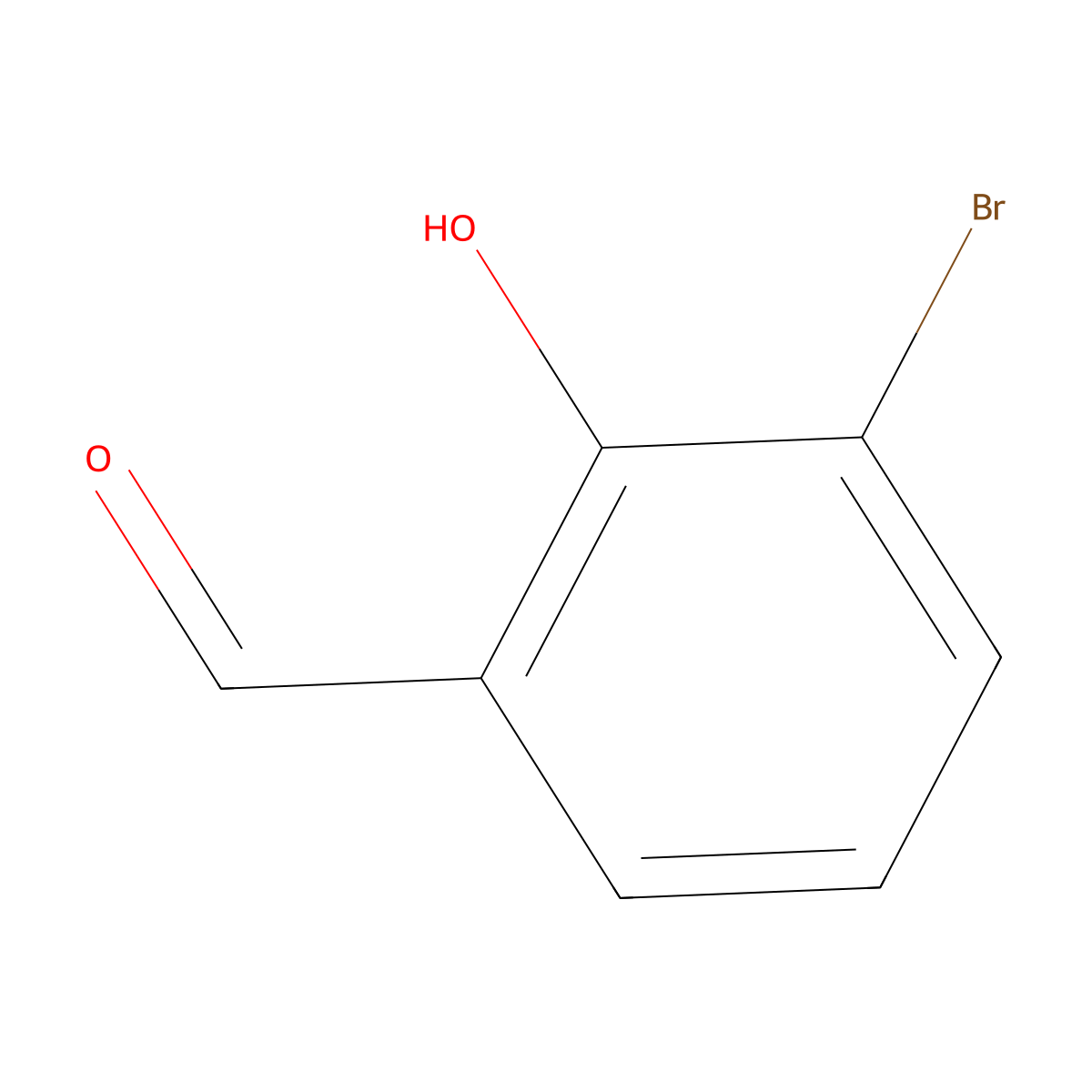 3-Bromo-2-hydroxybenzaldehyde molecular structure, CAS 1829-34-1