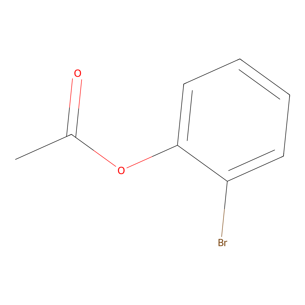 o-Bromophenyl acetate molecular structure, CAS 1829-37-4