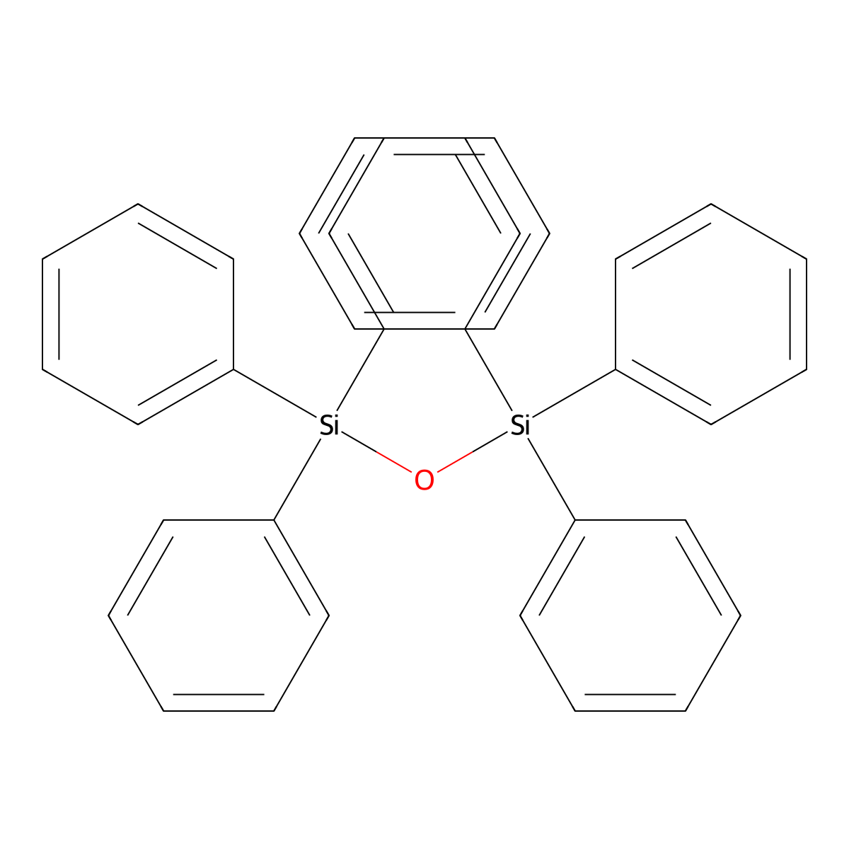 Disiloxane, 1,1,1,3,3,3-hexaphenyl- molecular structure, CAS 1829-40-9