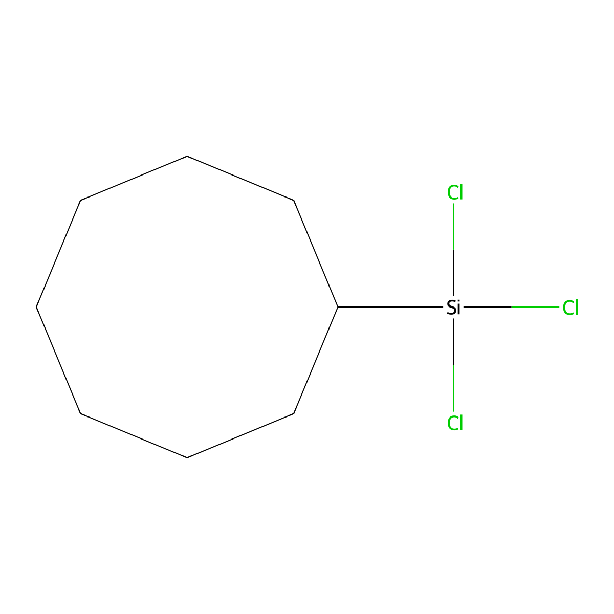 Trichloro(cyclooctyl)silane molecular structure, CAS 18290-59-0