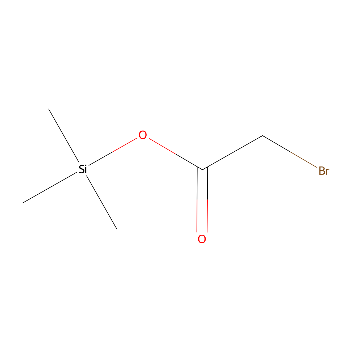 Trimethylsilyl bromoacetate molecular structure, CAS 18291-80-0