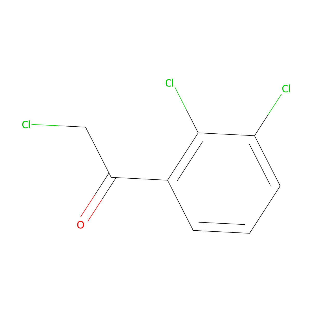 2-Chloro-1-(2,3-dichlorophenyl)ethan-1-one molecular structure, CAS 182913-78-6
