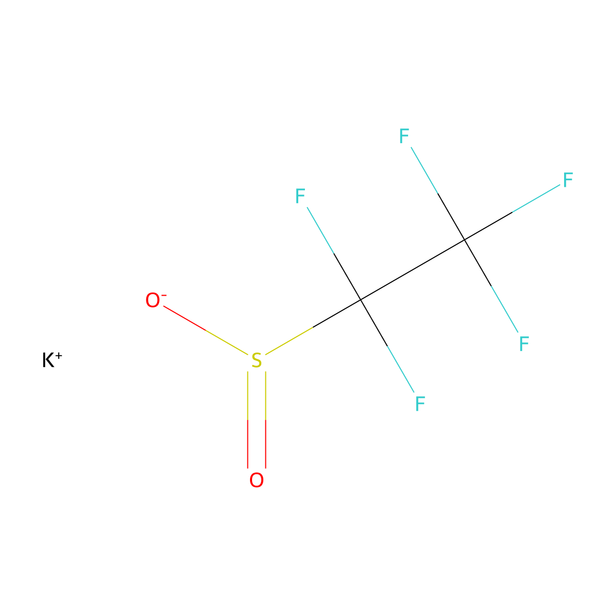 Potassium 1,1,2,2,2-pentafluoroethanesulfinate molecular structure, CAS 182917-27-7