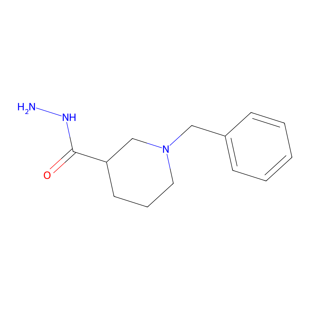 1-Benzylpiperidine-3-carbohydrazide molecular structure, CAS 182919-58-0
