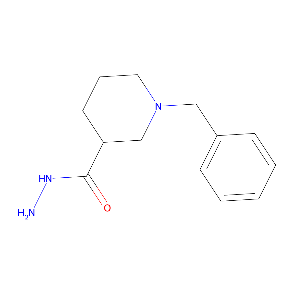 1-Benzylpiperidine-3-carbohydrazide molecular structure, CAS 182919-58-0