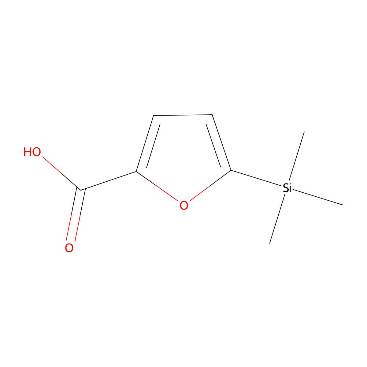 5-(Trimethylsilyl)furan-2-carboxylic acid molecular structure, CAS 18292-14-3