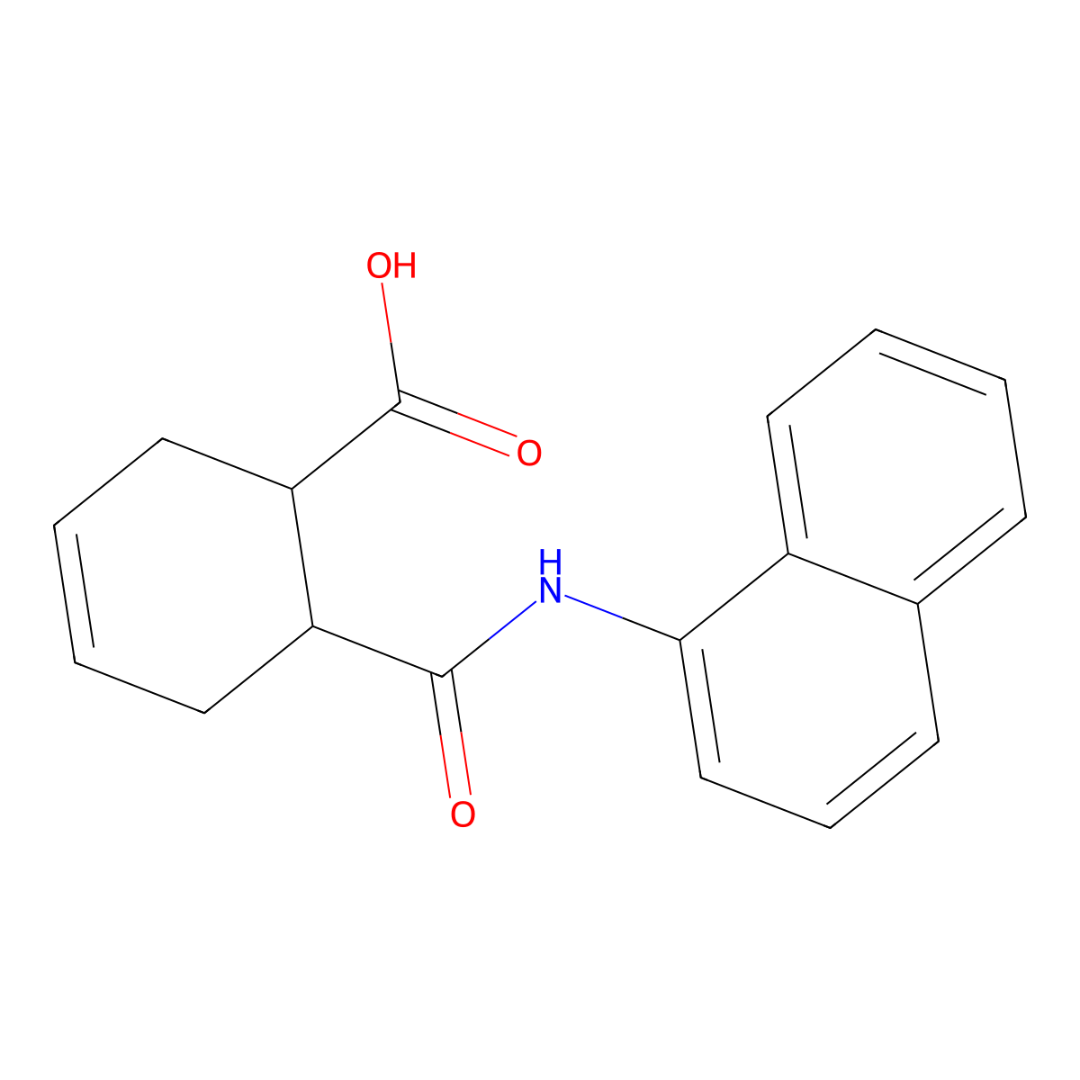 N-(1-Naphthyl)-1,2,3,6-tetrahydrophthalamic acid molecular structure, CAS 18292-53-0