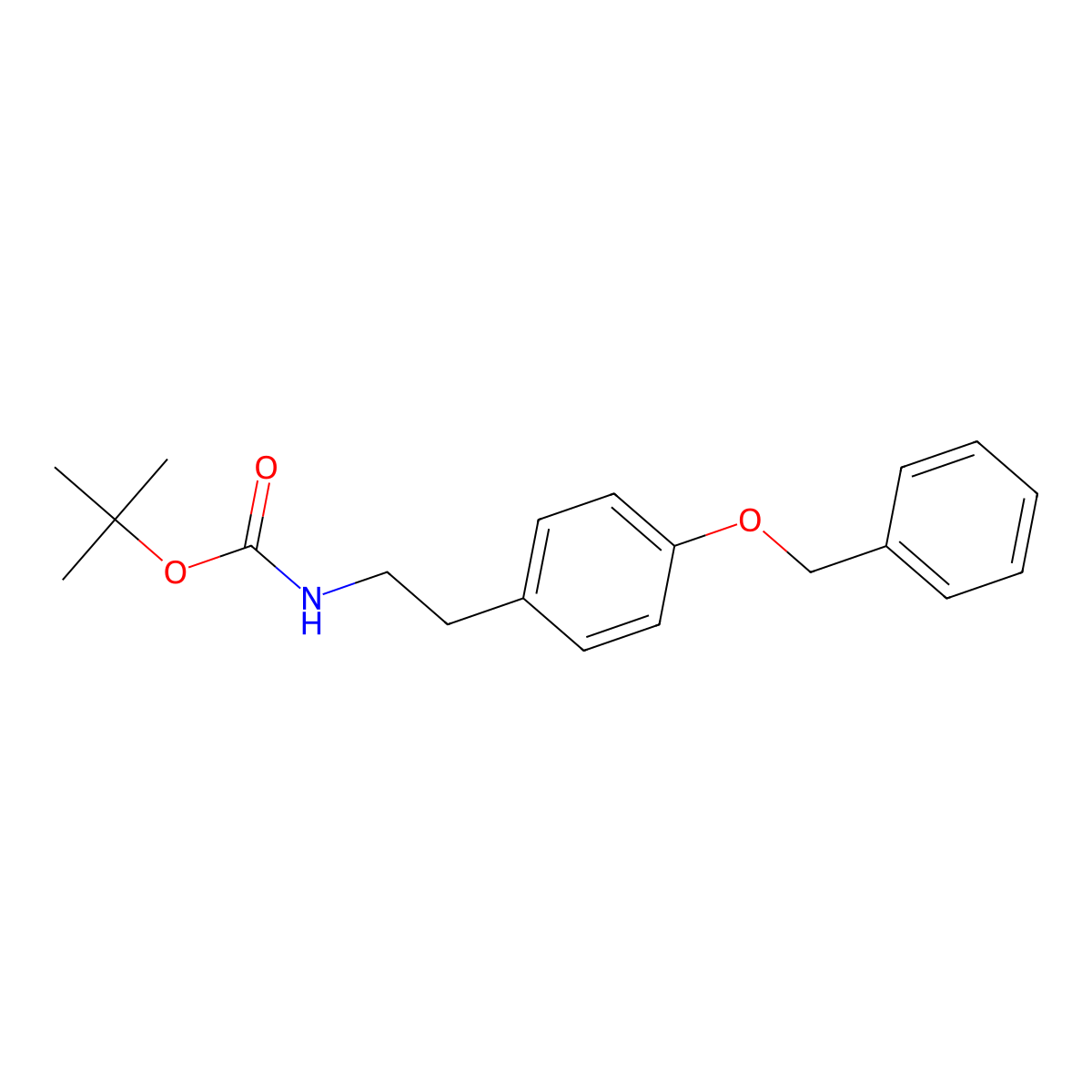 Tert-butyl 4-(benzyloxy)phenethylcarbamate molecular structure, CAS 182921-01-3