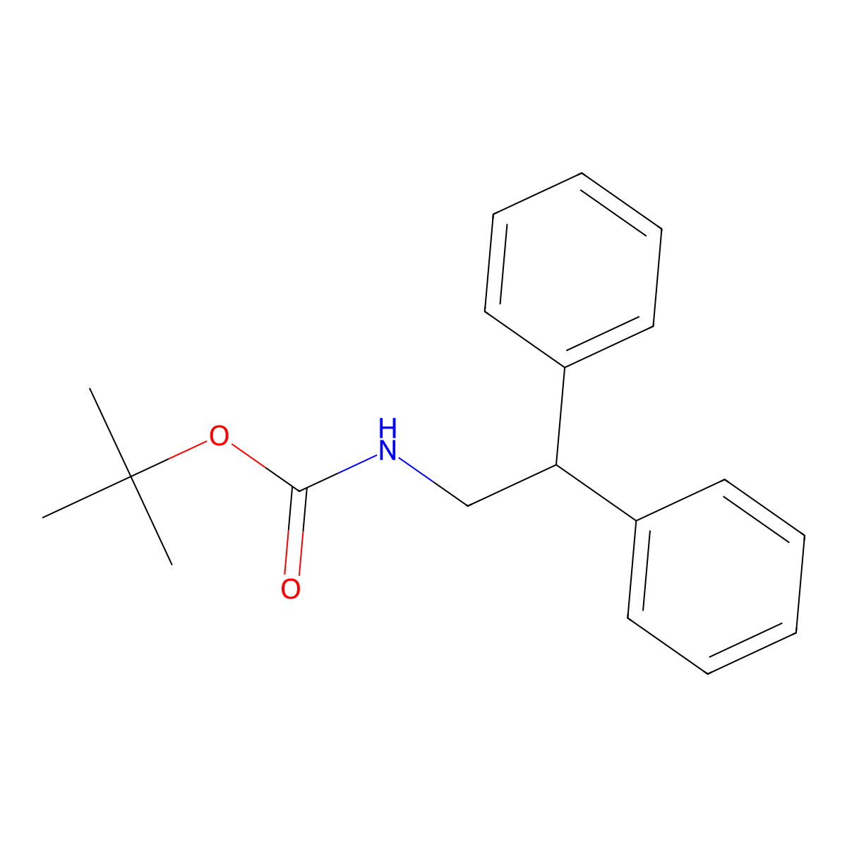 (2,2-Diphenyl-ethyl)-carbamic acid tert-butyl ester molecular structure, CAS 182921-04-6