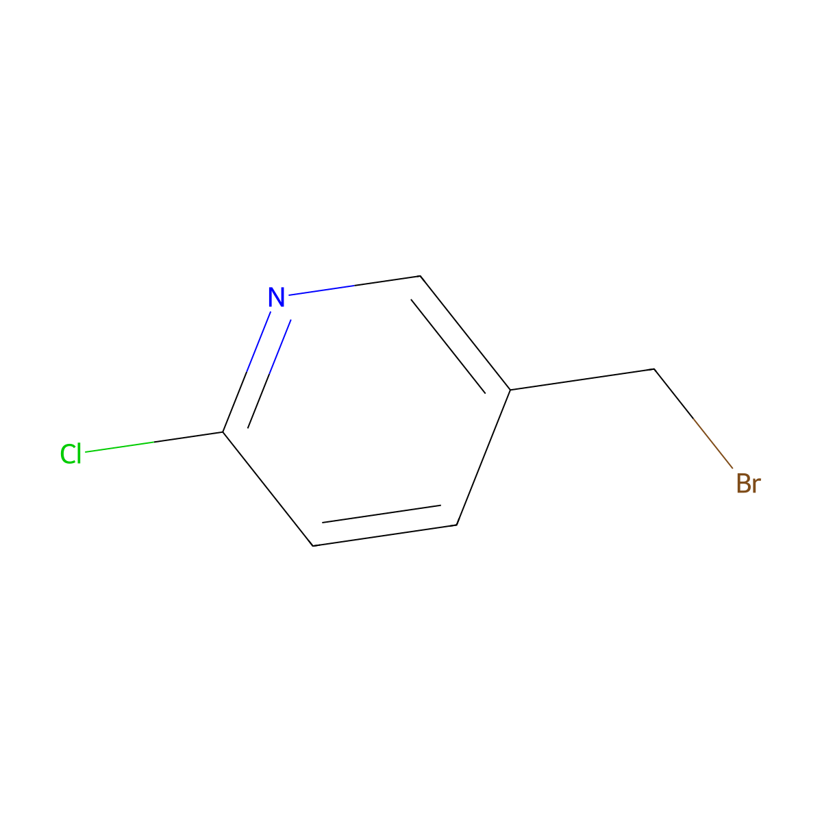5-(Bromomethyl)-2-chloropyridine molecular structure, CAS 182924-36-3