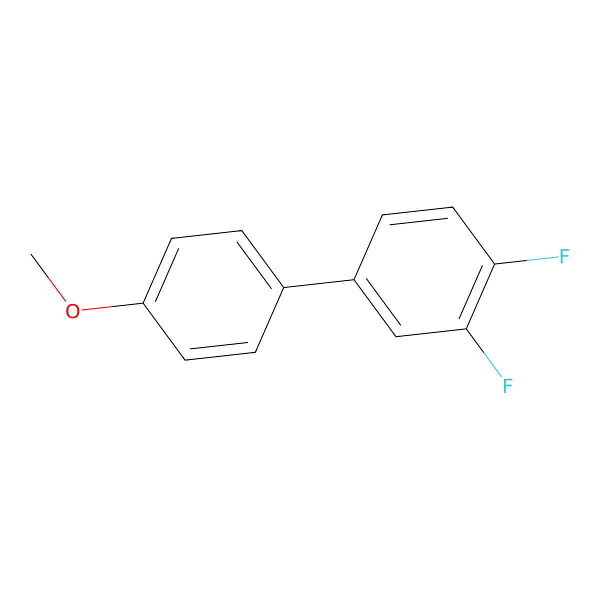 3,4-Difluoro-4'-methoxy-1,1'-biphenyl molecular structure, CAS 182925-36-6