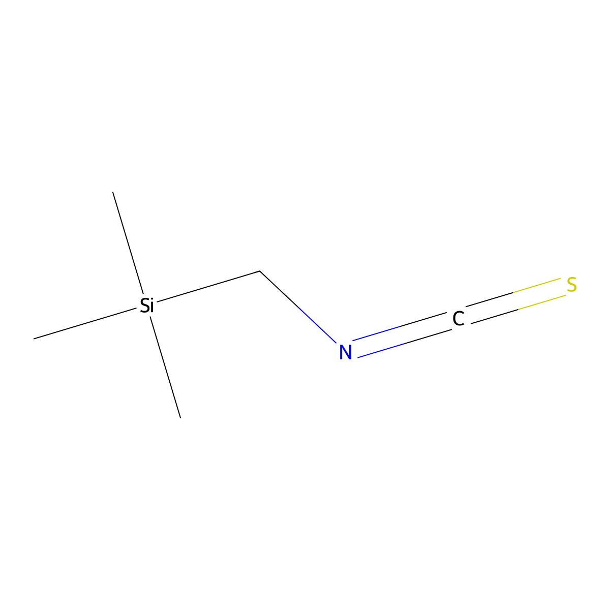 (Isothiocyanatomethyl)trimethylsilane molecular structure, CAS 18293-48-6