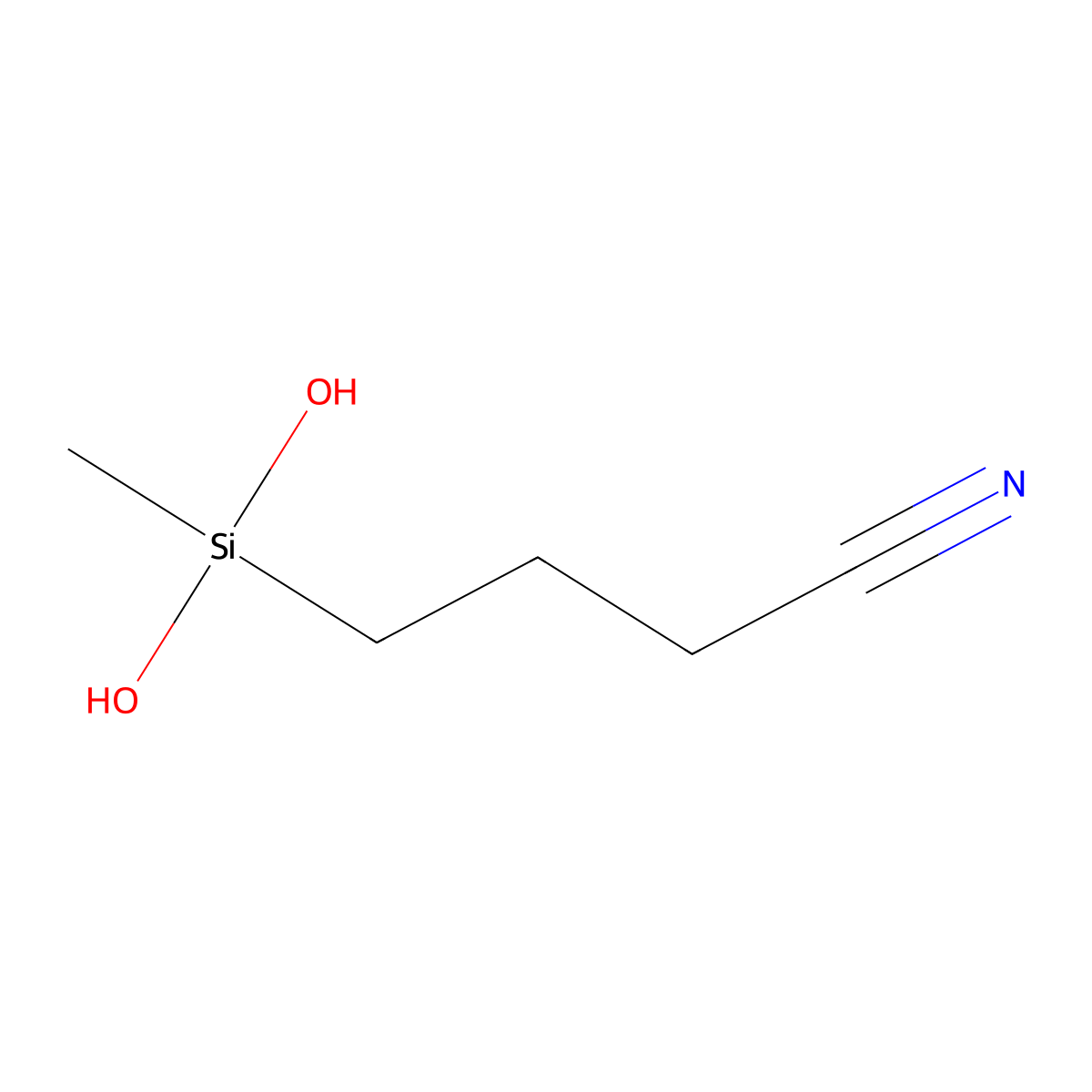 4-(Dihydroxymethylsilyl)butyronitrile molecular structure, CAS 18293-49-7