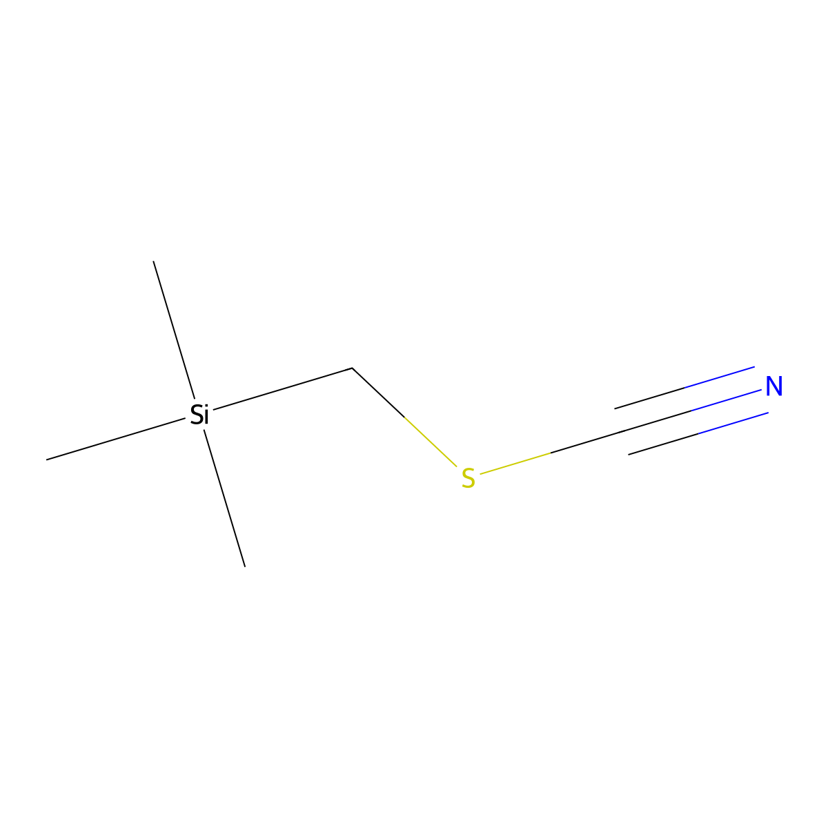Thiocyanic acid, (trimethylsilyl)methyl ester molecular structure, CAS 18293-51-1