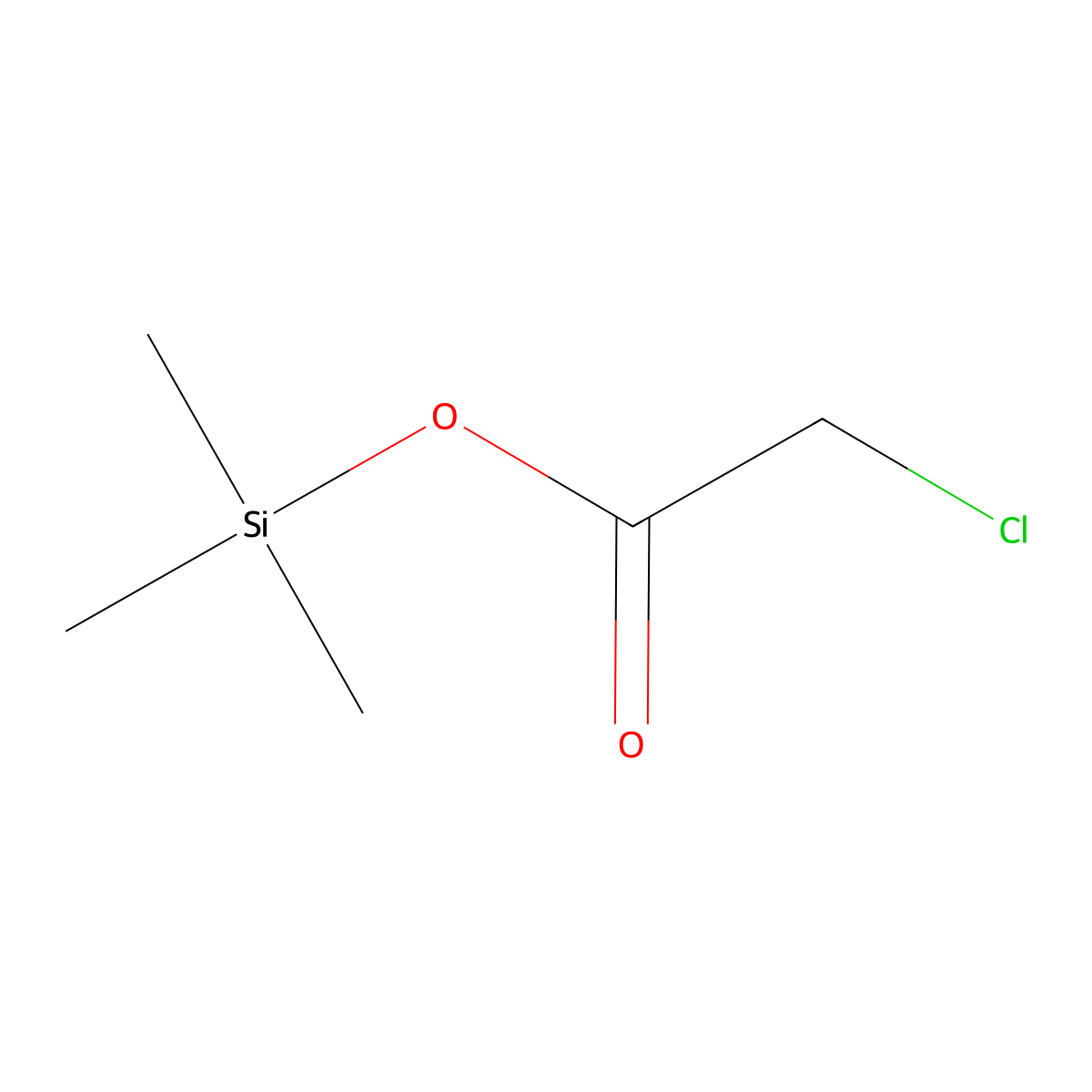 Trimethylsilyl chloroacetate molecular structure, CAS 18293-71-5