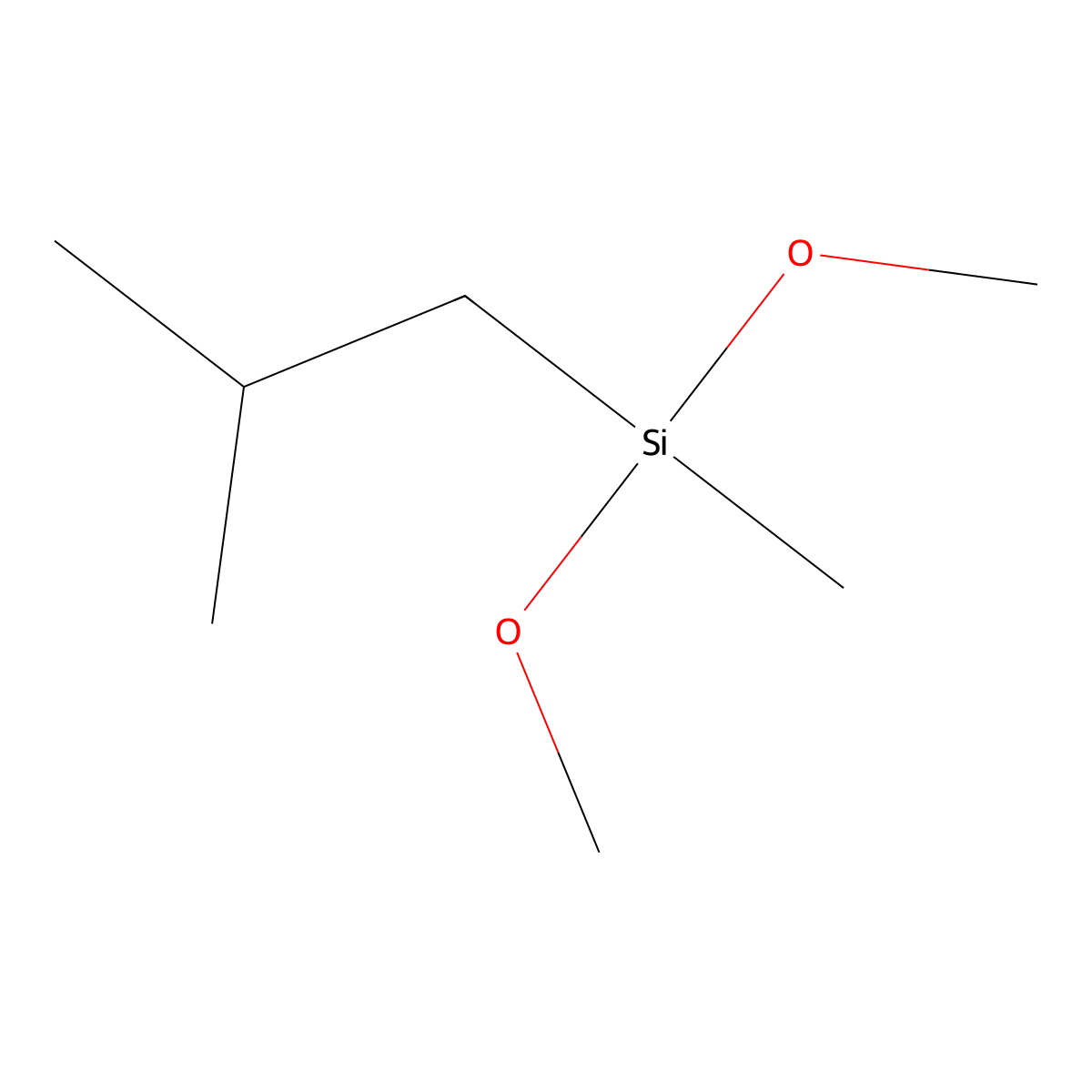 Isobutyldimethoxymethylsilane molecular structure, CAS 18293-82-8