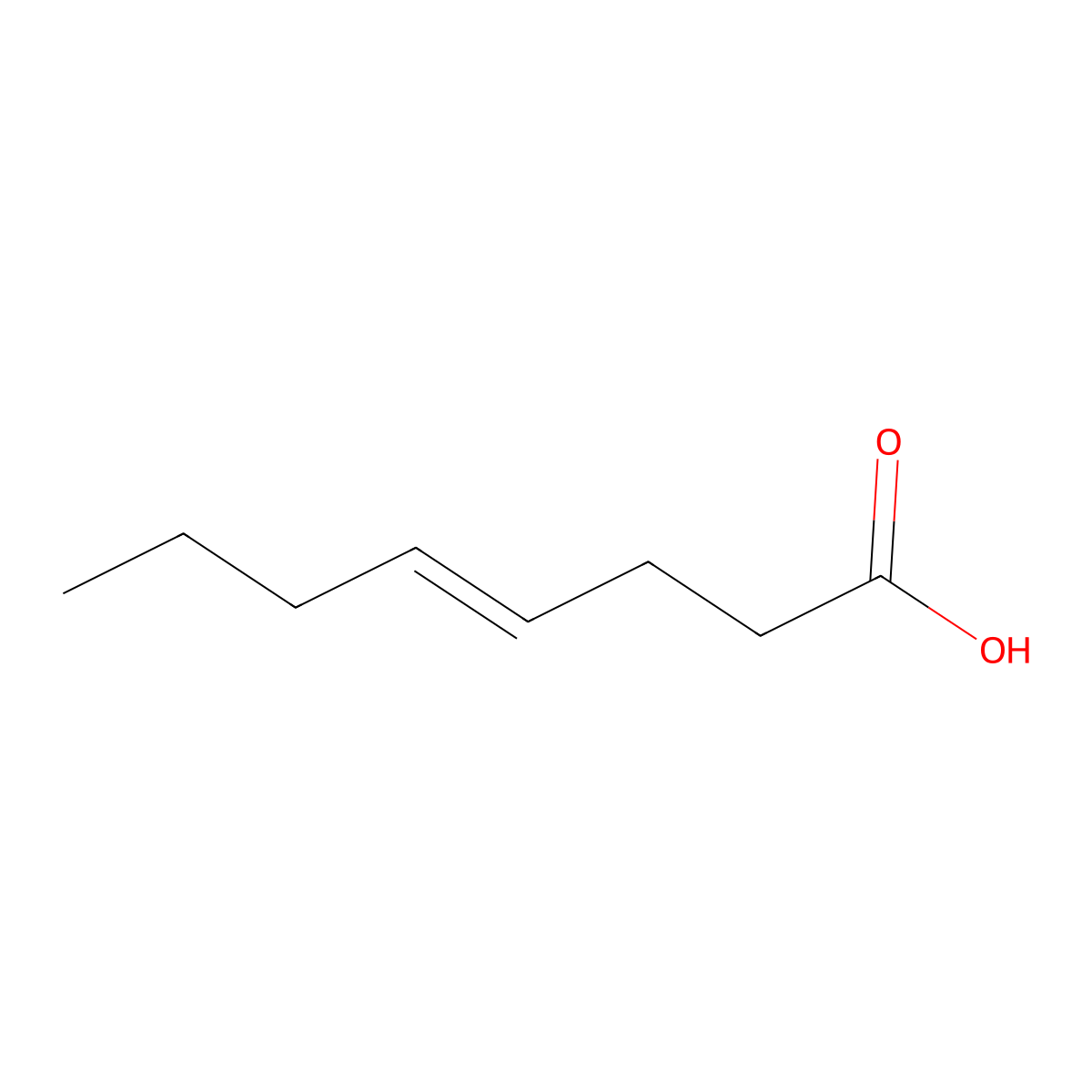 Oct-4-enoic acid molecular structure, CAS 18294-89-8