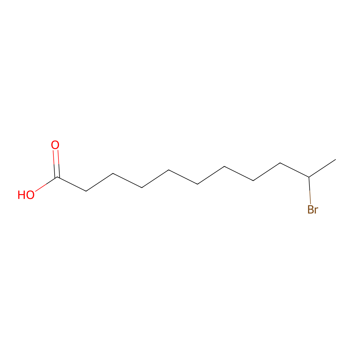 10-Bromoundecanoic acid molecular structure, CAS 18294-93-4