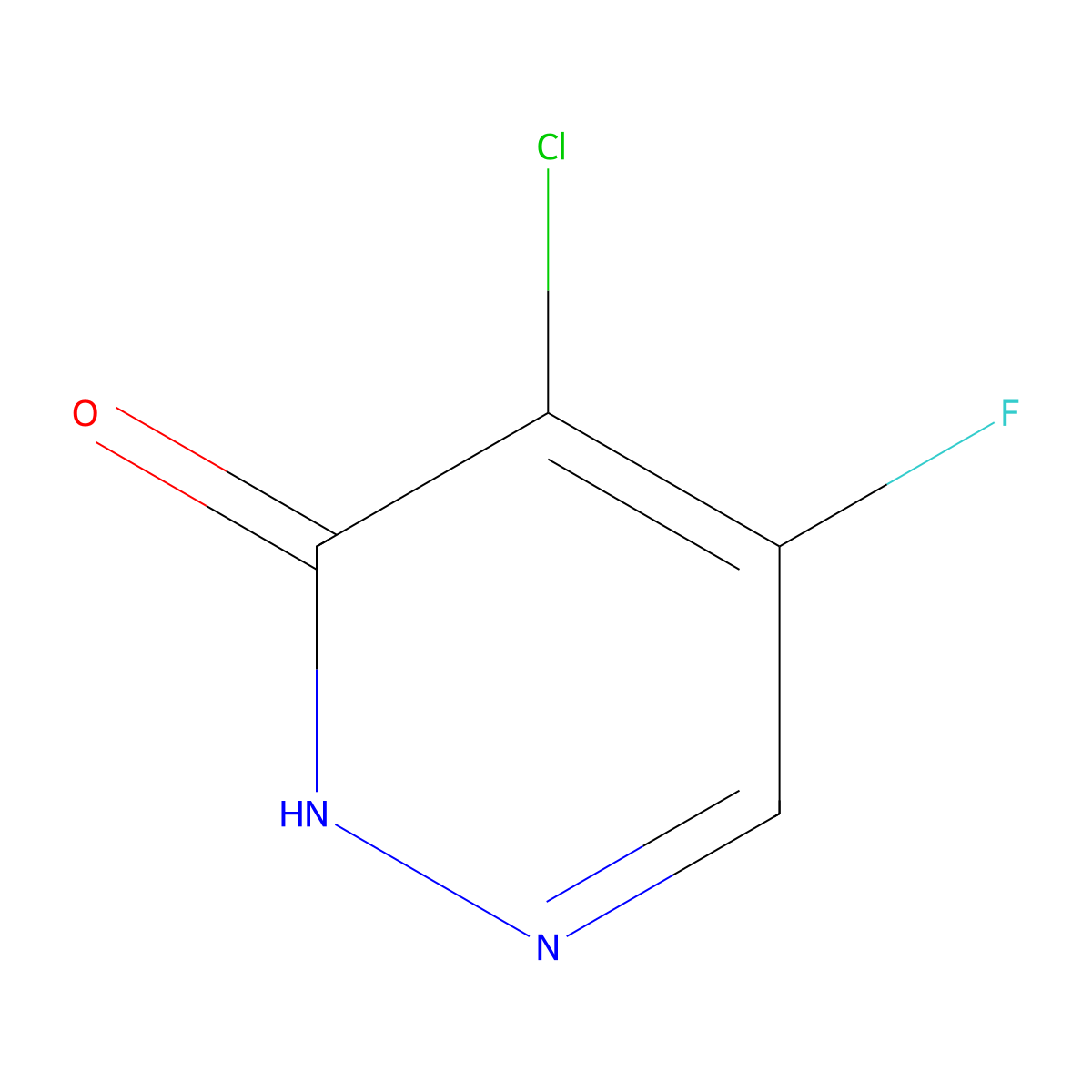 4-Chloro-5-fluoropyridazin-3-ol molecular structure, CAS 182943-82-4