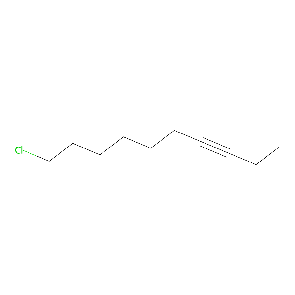 3-Decyne, 10-chloro- molecular structure, CAS 18295-64-2