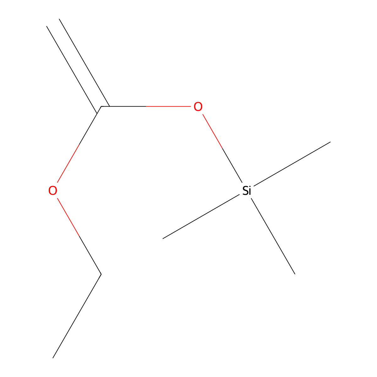 1-Ethoxy-1-trimethylsiloxyethene molecular structure, CAS 18295-66-4