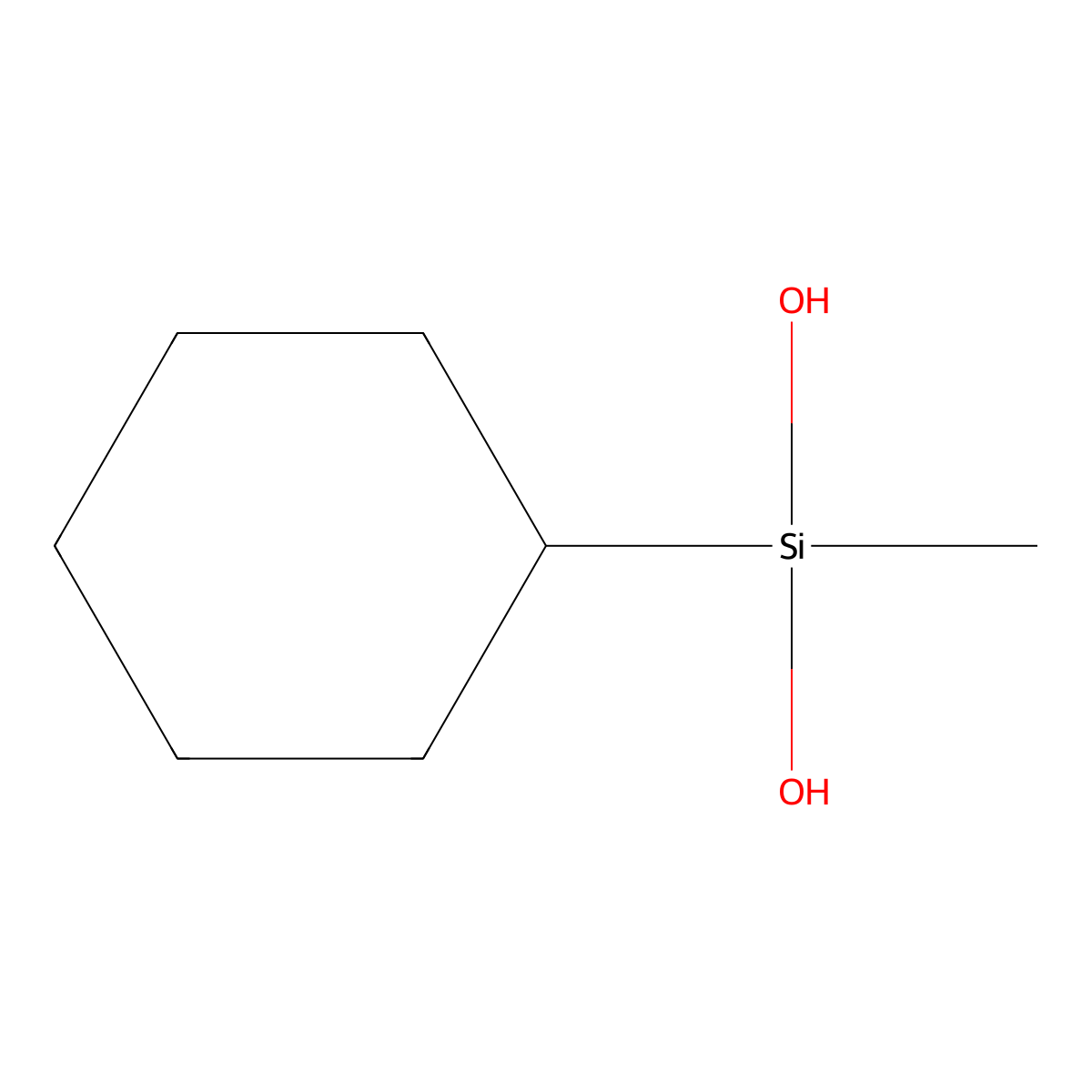 Cyclohexyl-methyl-silanediol molecular structure, CAS 18295-72-2