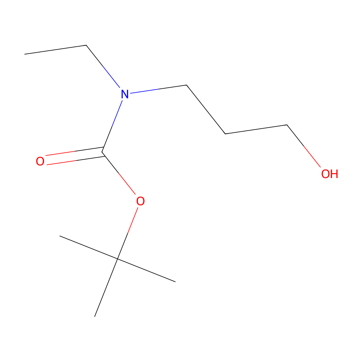 tert-Butyl ethyl3-hydroxypropylcarbamate molecular structure, CAS 182951-96-8