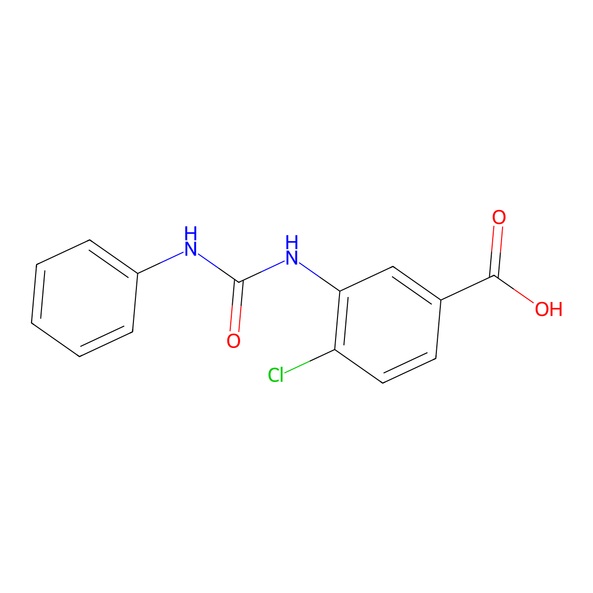 3-[(Anilinocarbonyl)amino]-4-chlorobenzoic acid molecular structure, CAS 182958-04-9
