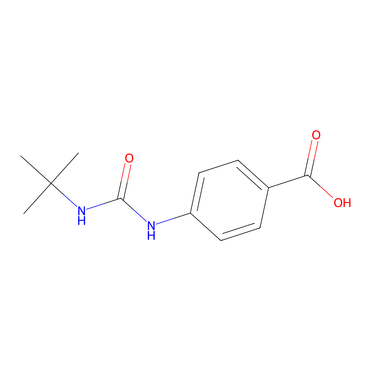 4-[(Tert-butylcarbamoyl)amino]benzoic acid molecular structure, CAS 182958-40-3
