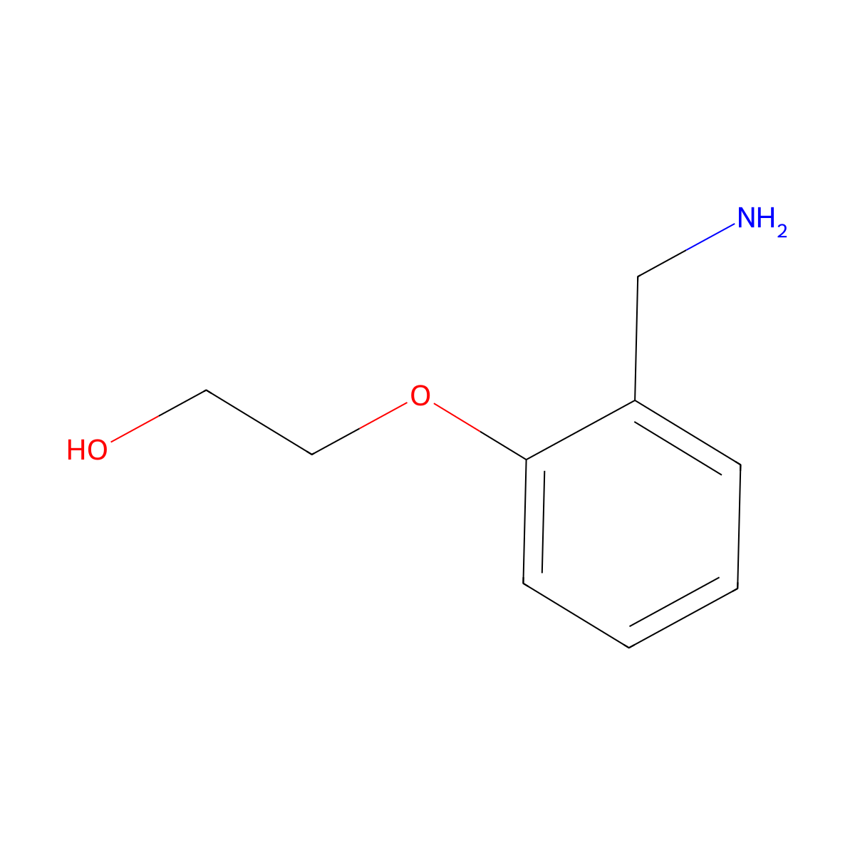 2-[2-(Aminomethyl)phenoxy]ethan-1-ol molecular structure, CAS 182963-88-8
