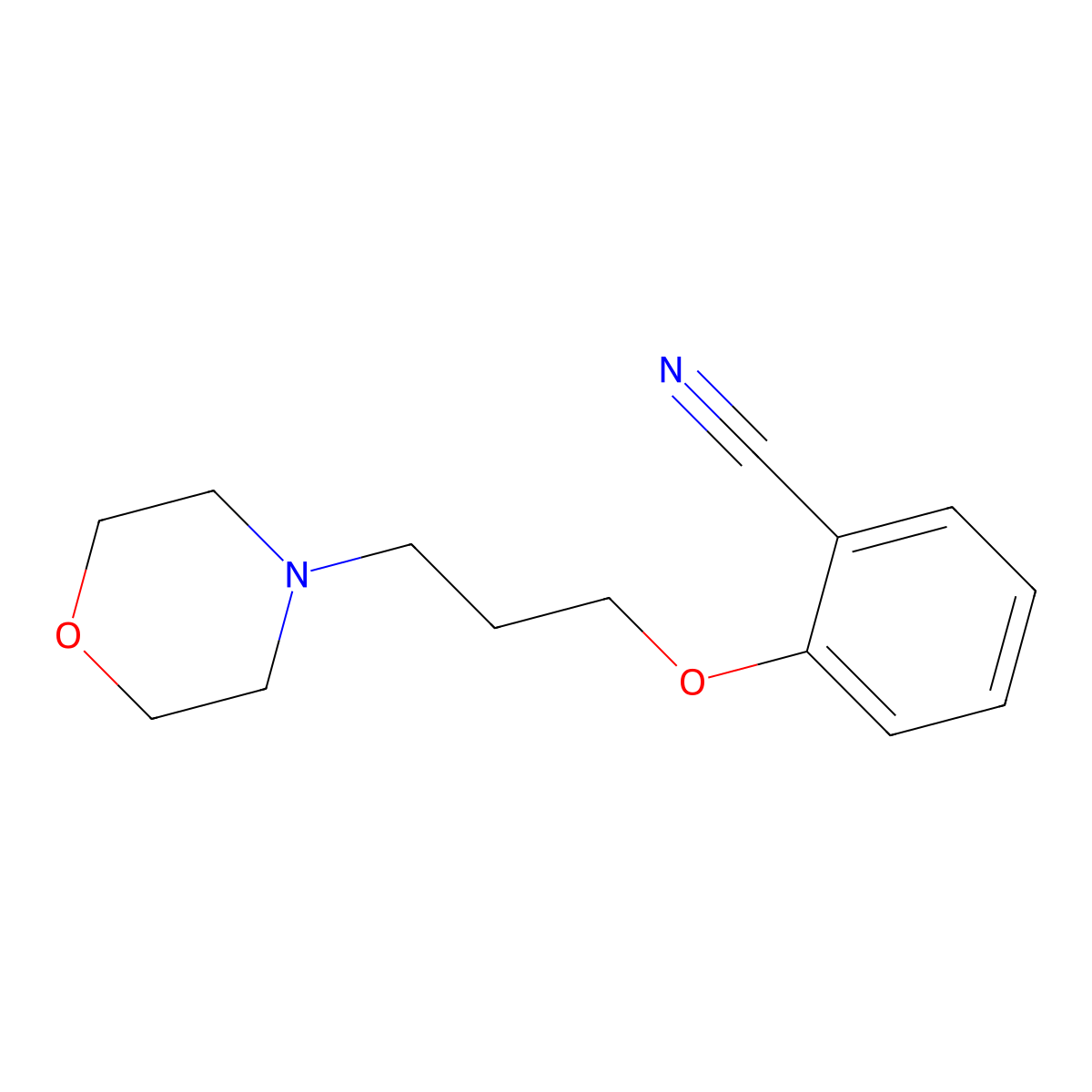 Benzonitrile, 2-[3-(4-morpholinyl)propoxy]- molecular structure, CAS 182964-50-7